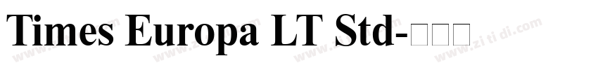 Times Europa LT Std字体转换